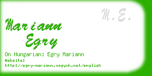 mariann egry business card